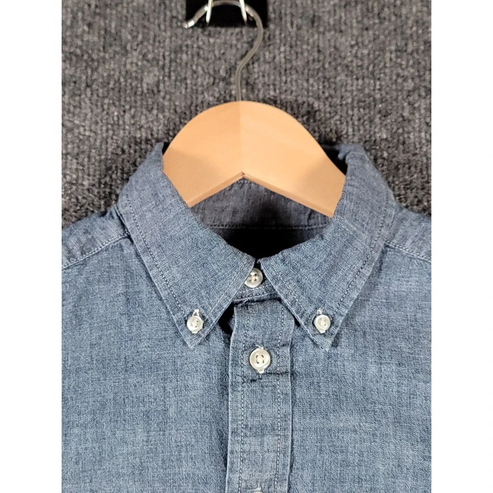 Polo Ralph Lauren Shirt Boys Medium (10-12) Blue Long Sleeve Button Up Chambray